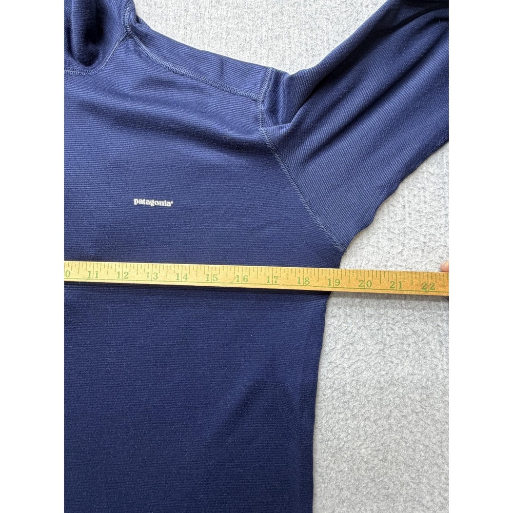 Patagonia Capilene Pullover Mens Small Blue Quarter Zip Baselayer Shirt Hiking - Picture 6 of 7